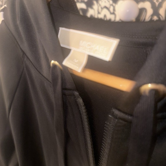 Michael Kors Women's Logo Tape Zip-Up Hoodie/Jacket Black Medium - Picture 7 of 9